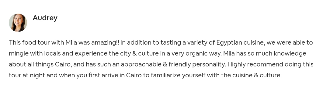 Guest review of Mila's Cairo food tour 4