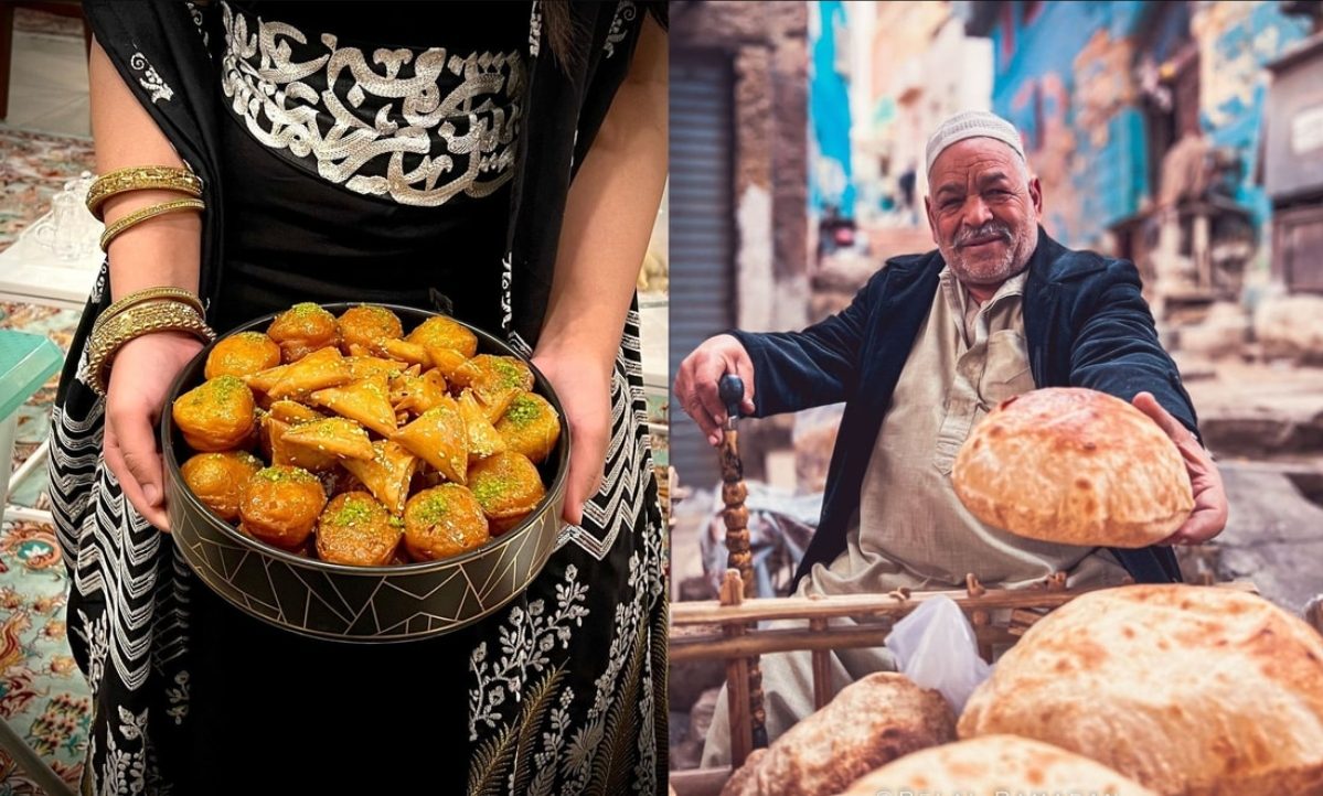 Egyptian pastries and fresh bread from Cairo food tours